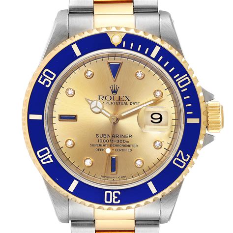 rolex submariner gold with diamonds|rolex submariner diamond face.